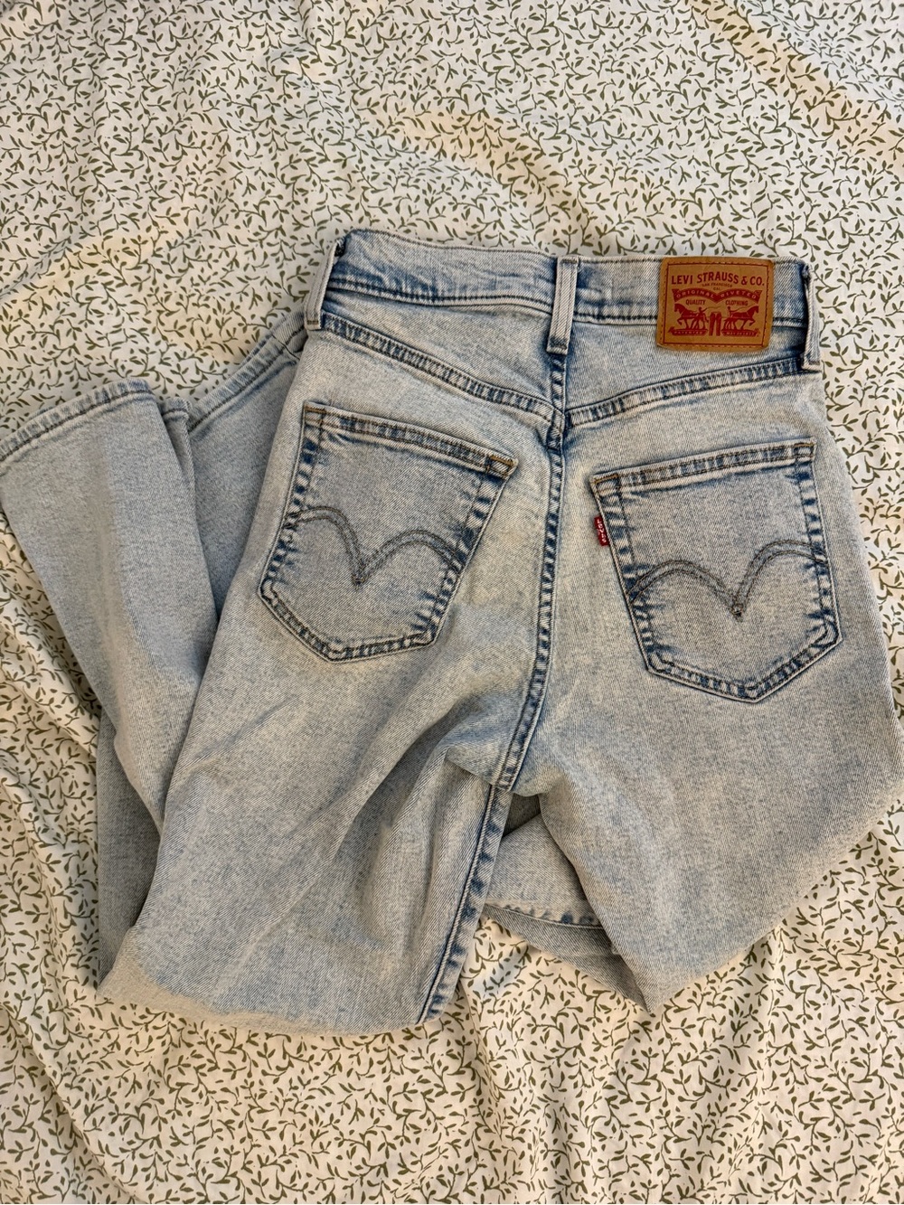 Levis High Waisted Crop Flare Jeans